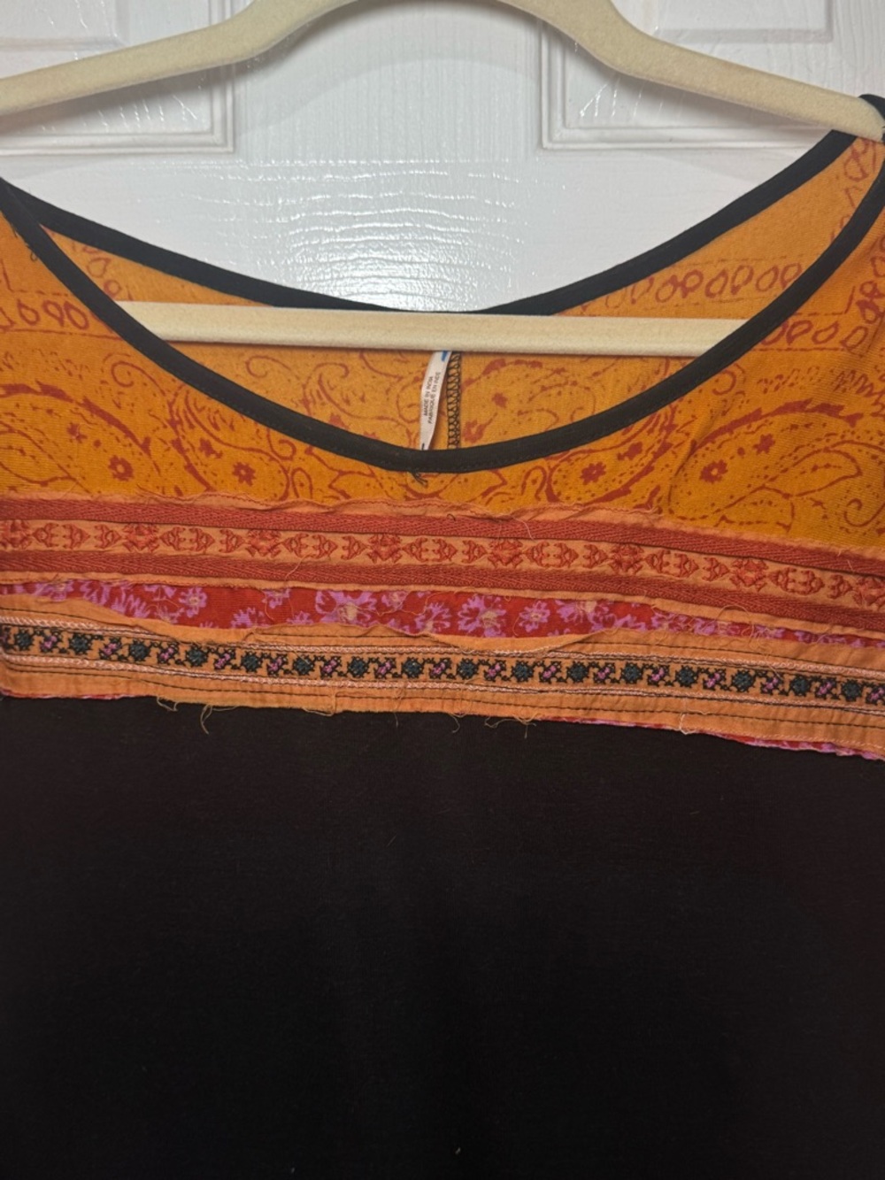 Free People Tripoli high low long sleeve top boho, flory, embroidered - Picture 6 of 9
